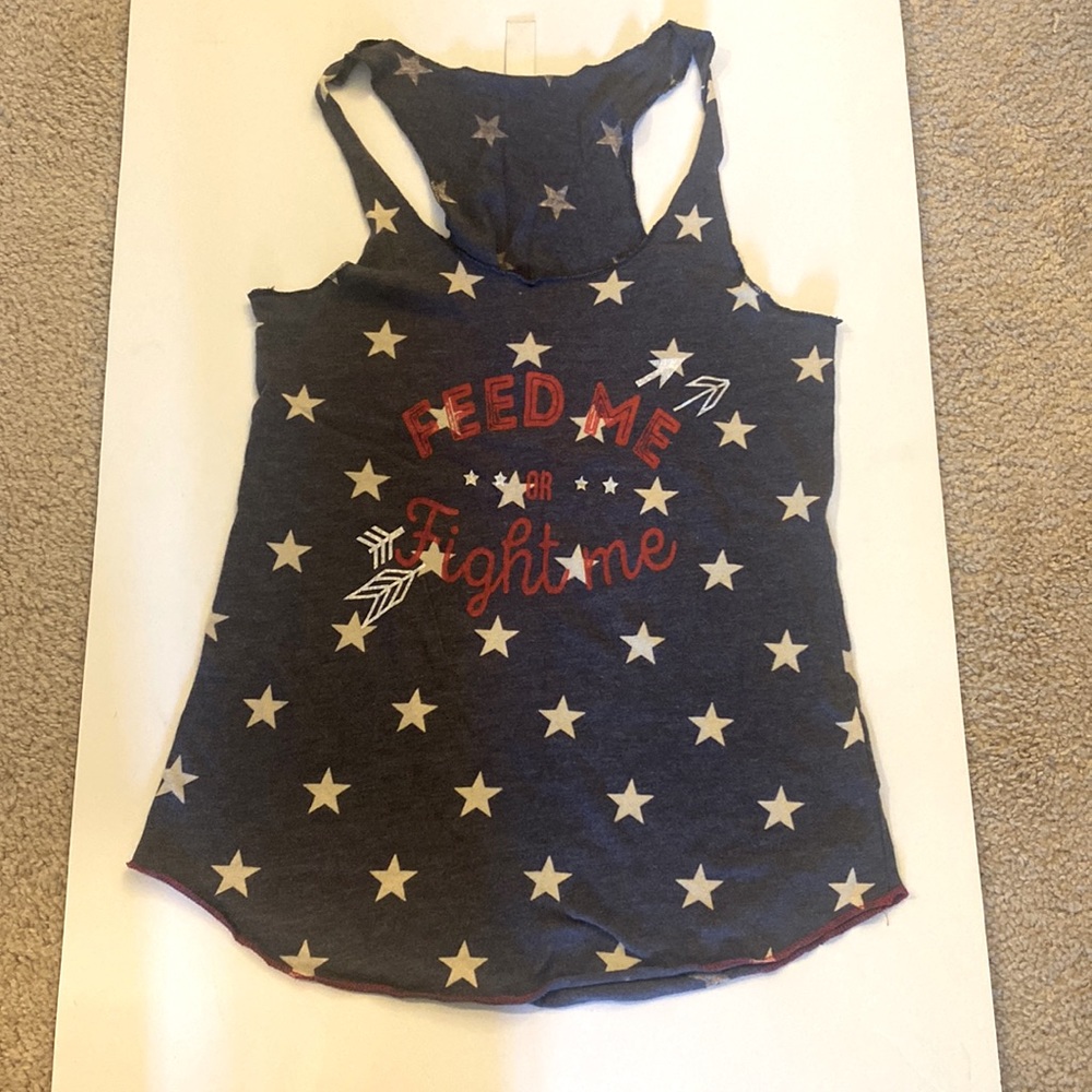 Feed Me or Fight Me Patriotic Tank Top
